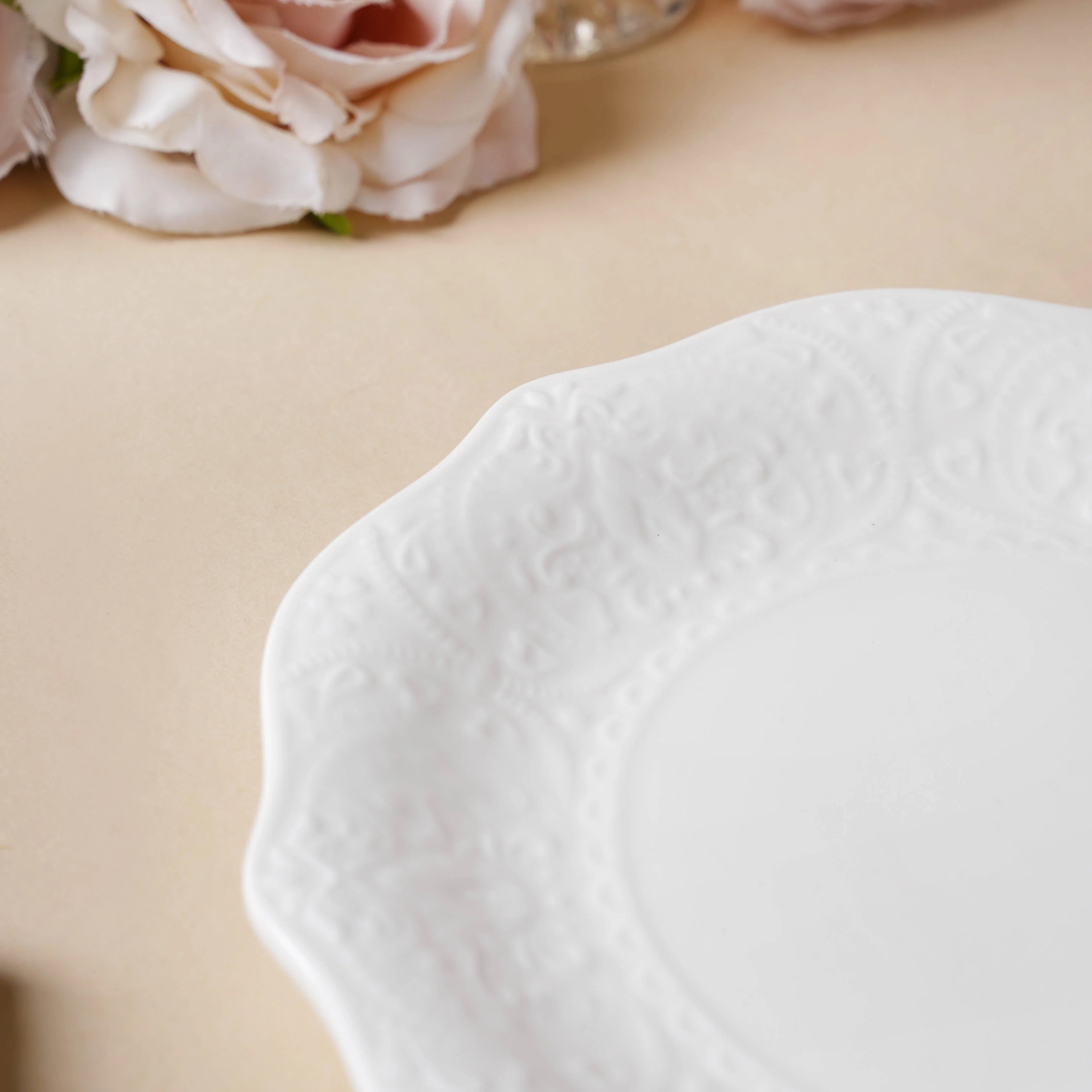 Serena Pearly White Snack Plate 8.5 Inch - Image 5