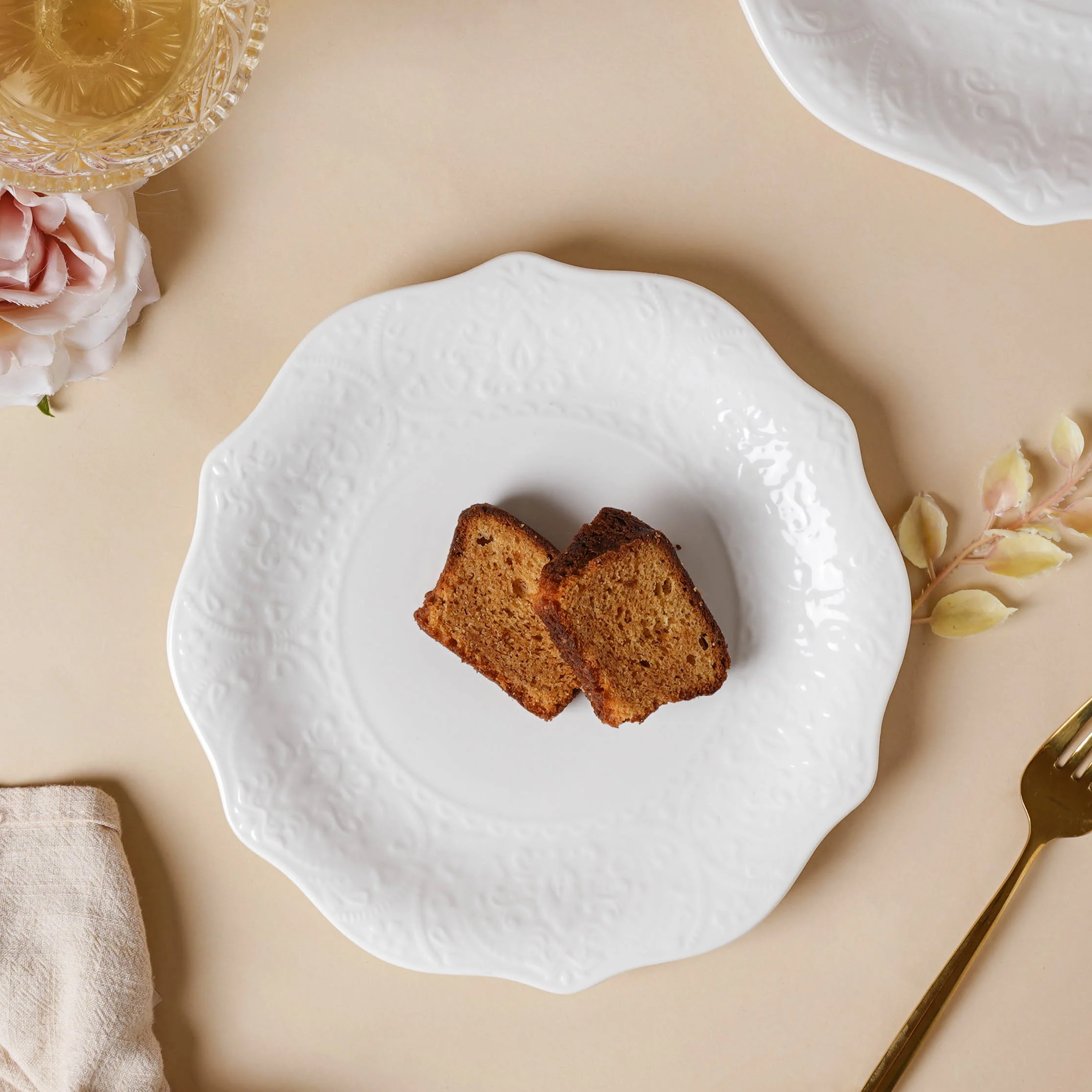 Serena Pearly White Snack Plate 8.5 Inch - Image 6