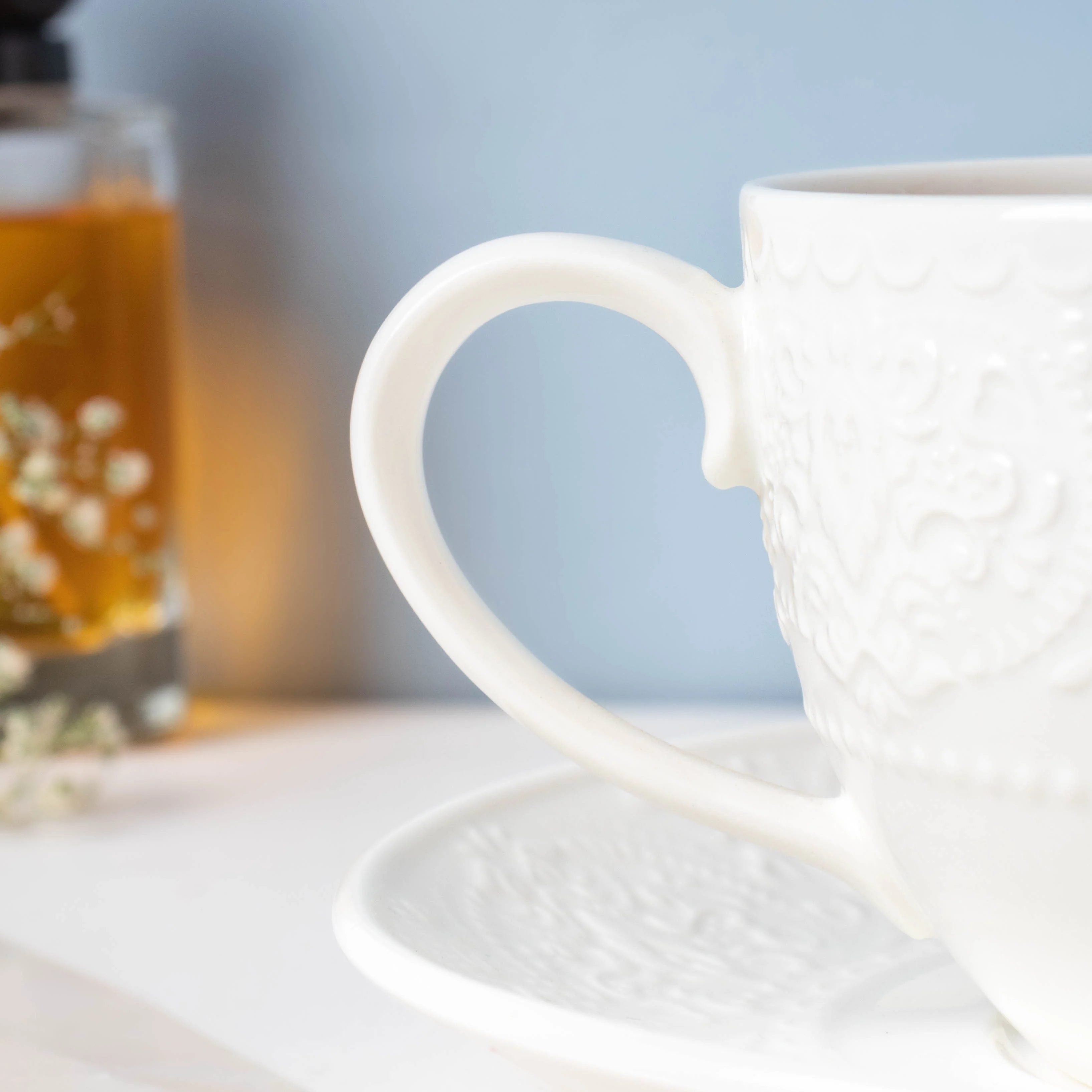 Serena White Truffle Cup and Saucer Set - Image 8