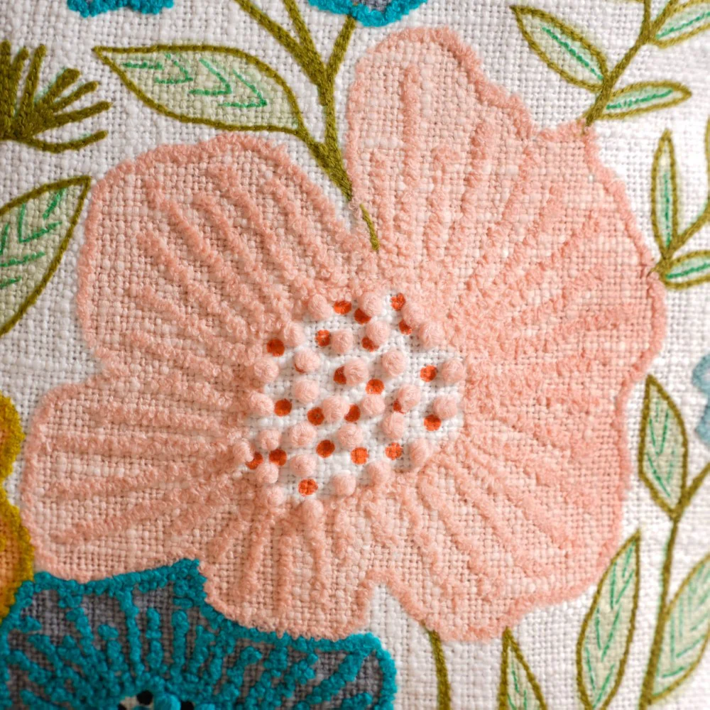 Embroidered Sofa Cushion Cover 16x16 Inch - Image 5