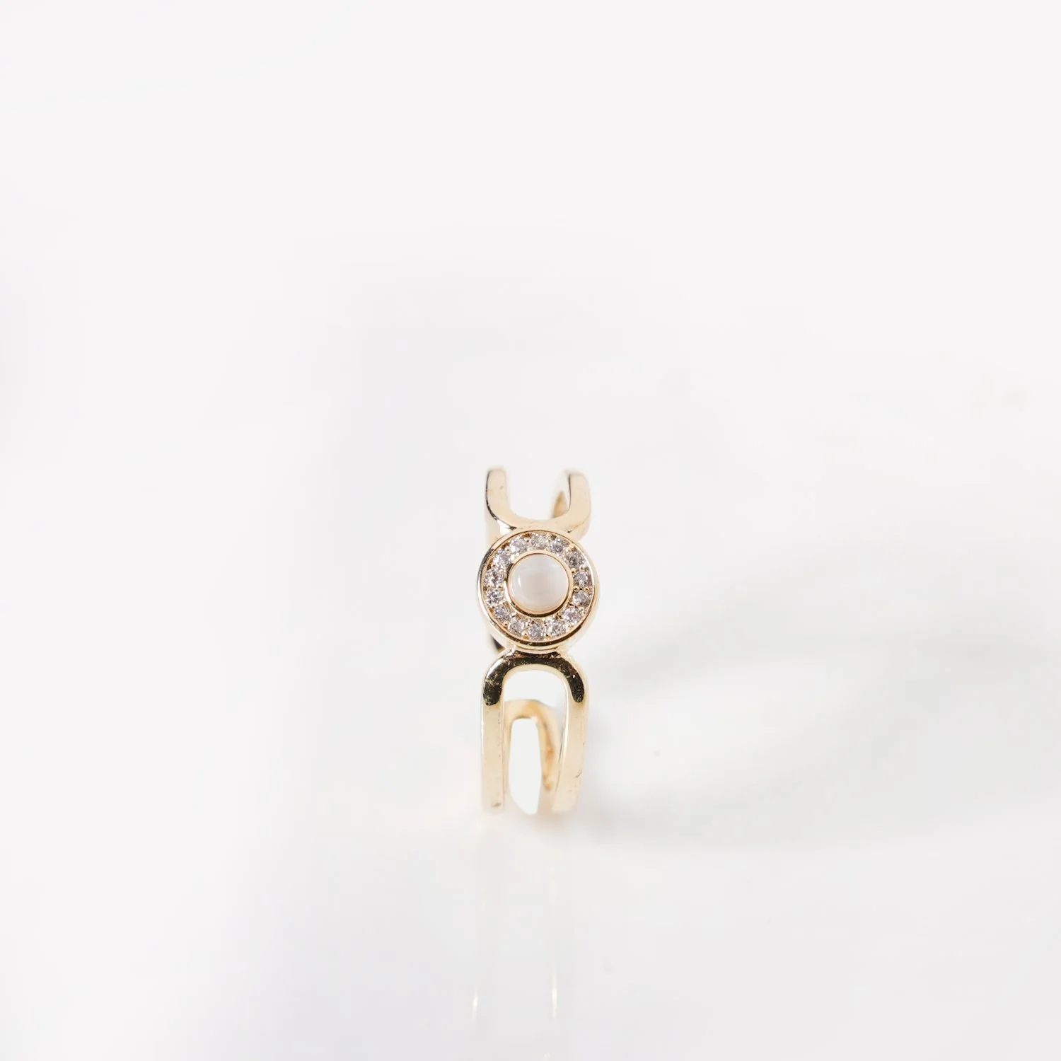 Serene Studded Gold Statement Ring - Image 5