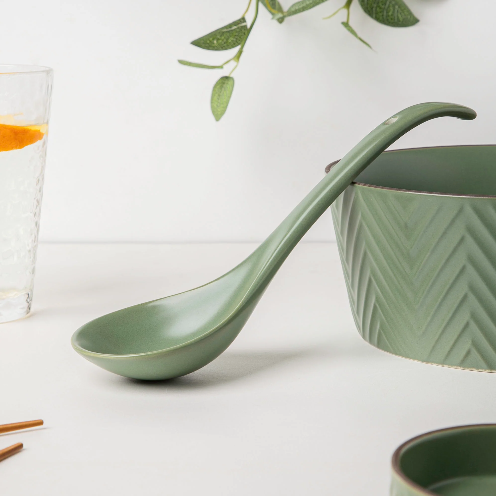 Serenity Green 36 Piece Dinner Set For 6 - Image 9