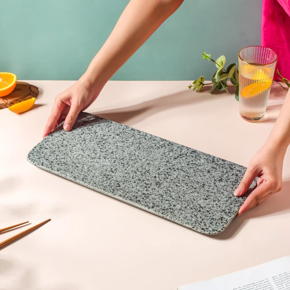 Sushi Serving Long Plate Grey Large 16.5 Inch - Image 4