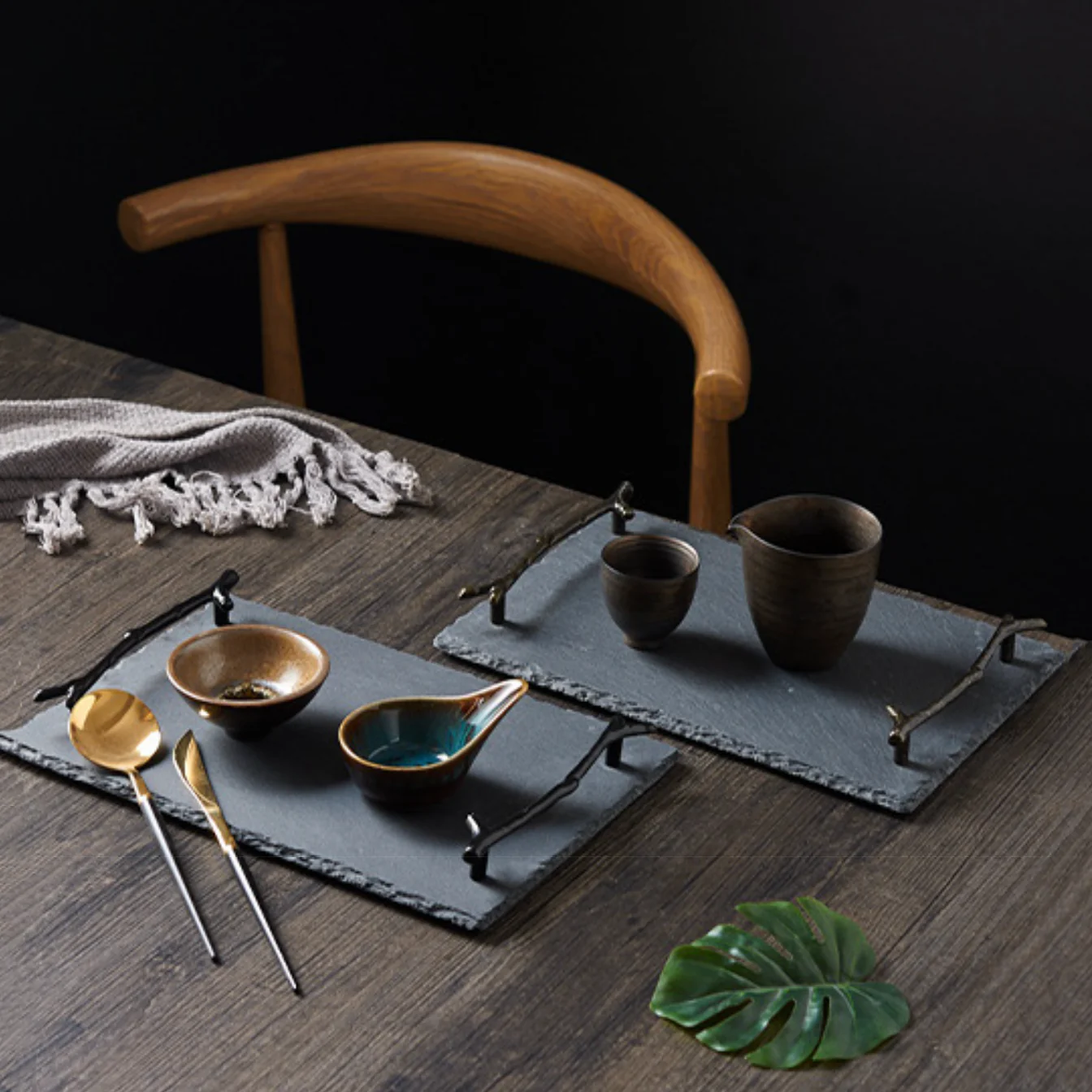 Serving Tray With Twig Handle - Image 3