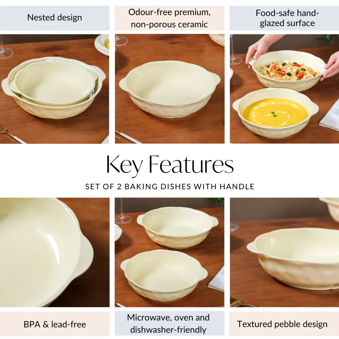 Set Of 2 Baking Bowls With Handle - Image 5