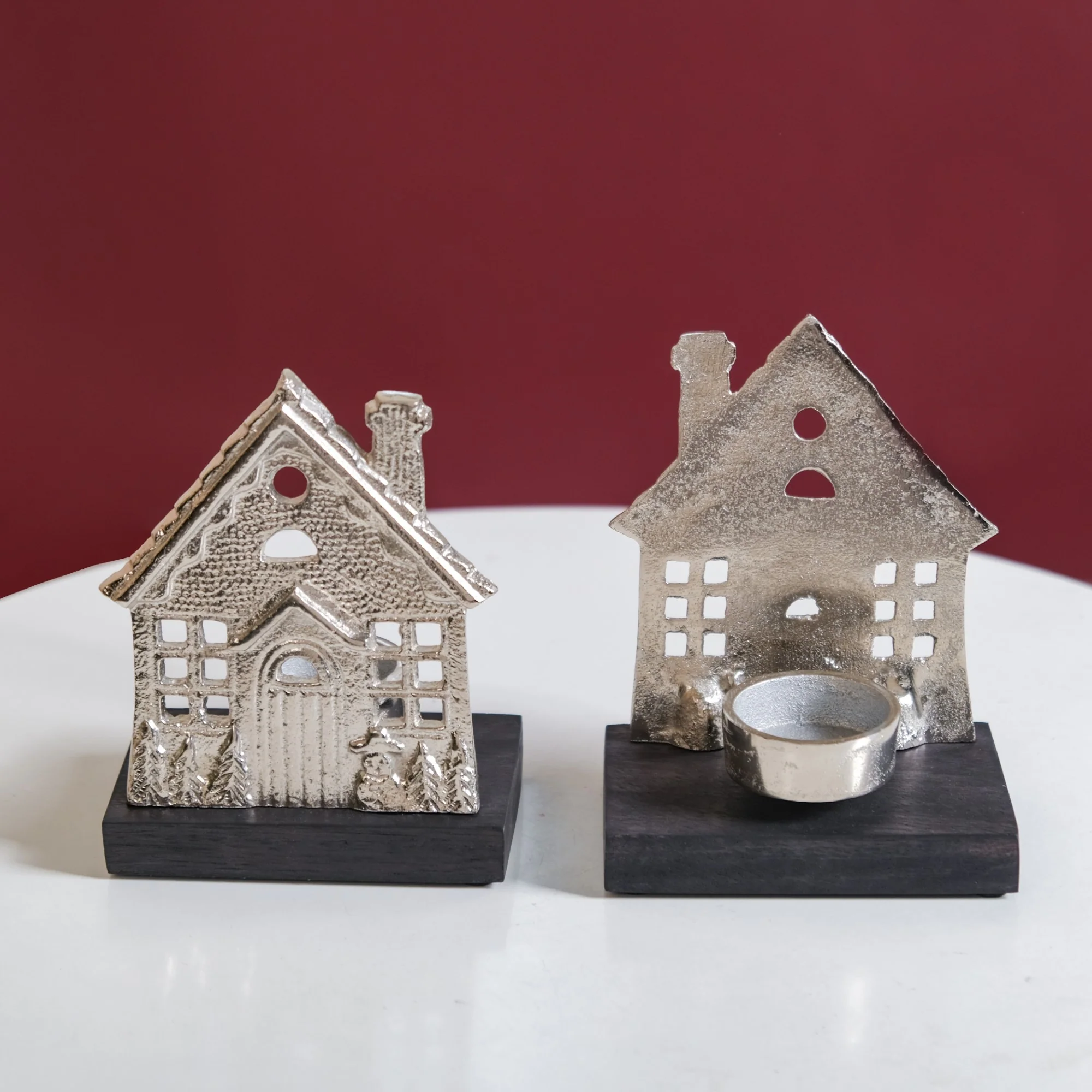 Set Of 2 Christmas Home Tea Light Holder - Image 8