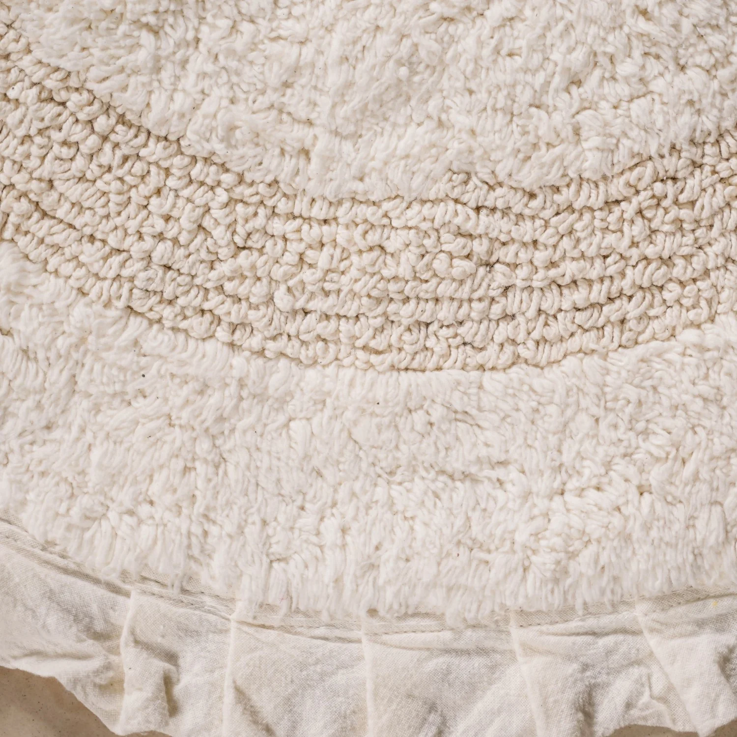 Set Of 2 Circular Frilled Cotton Floor Mats 23 Inch - Image 7