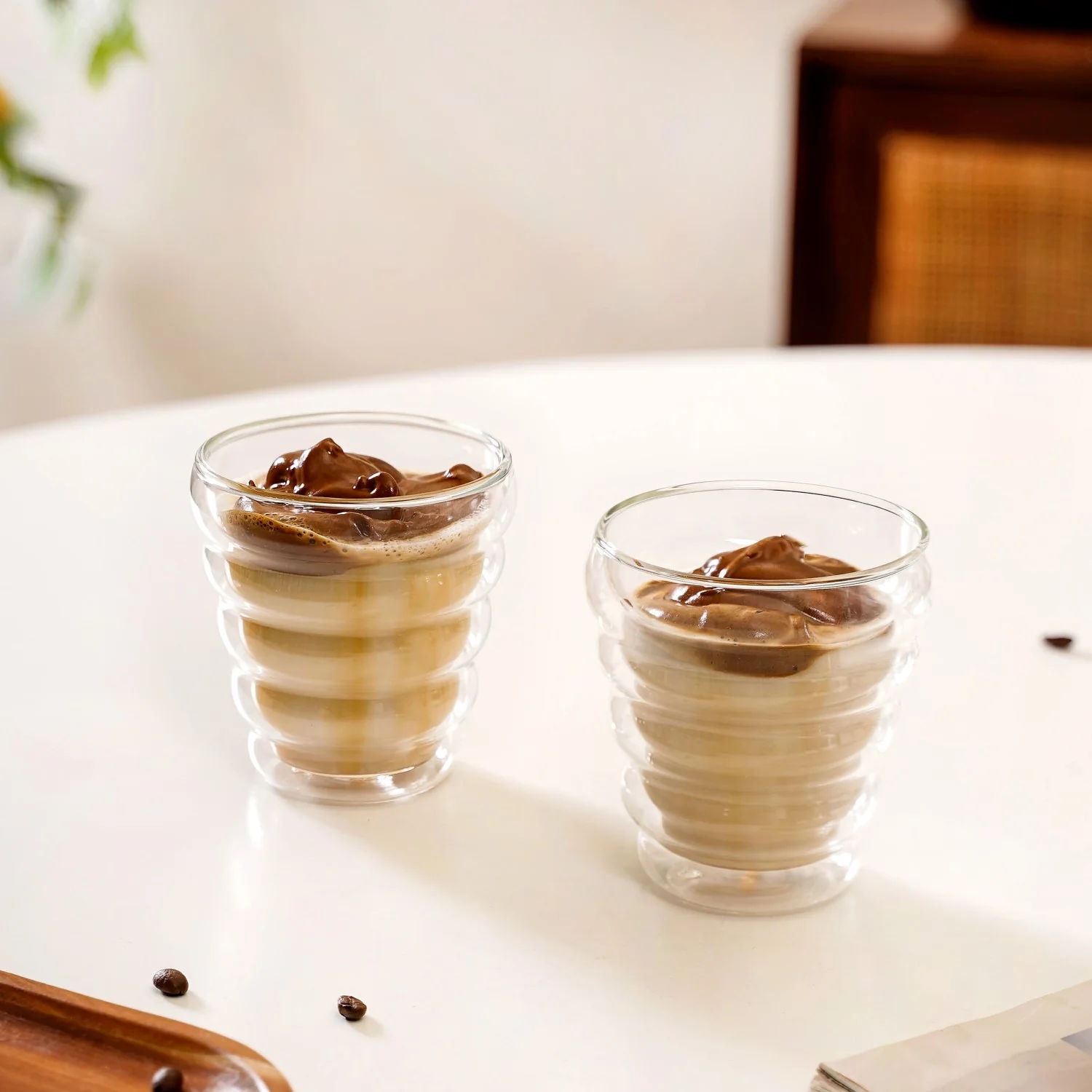 Set Of 2 Double Wall Glass Tumblers 300ml - Image 3