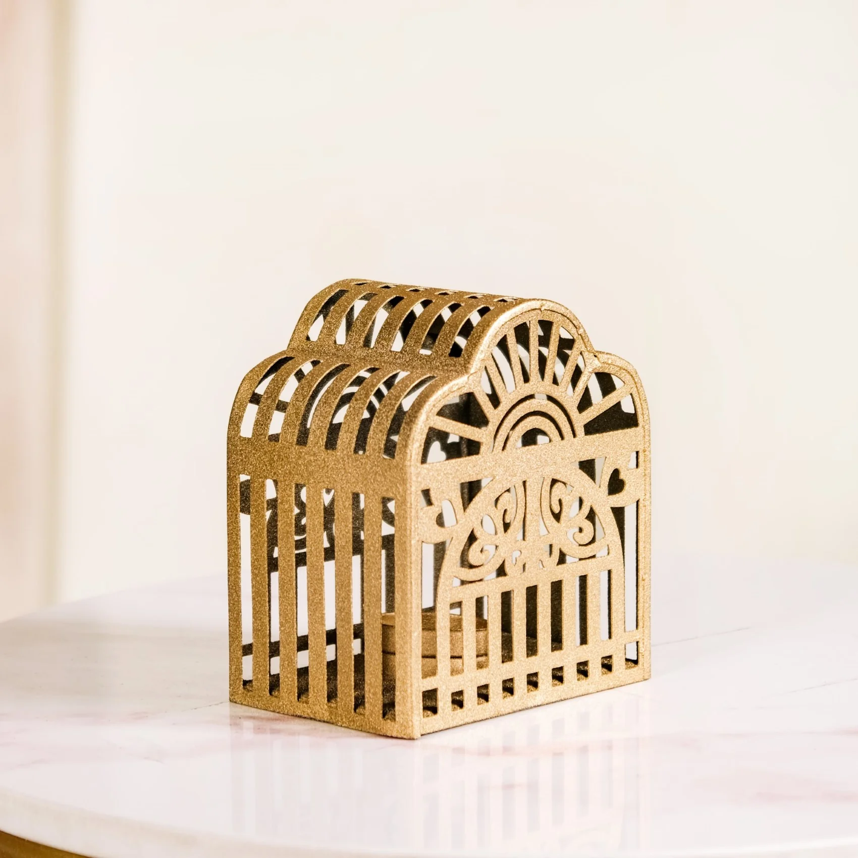 Set Of 2 Festive Charm Lanterns With Metal Cutwork - Image 4