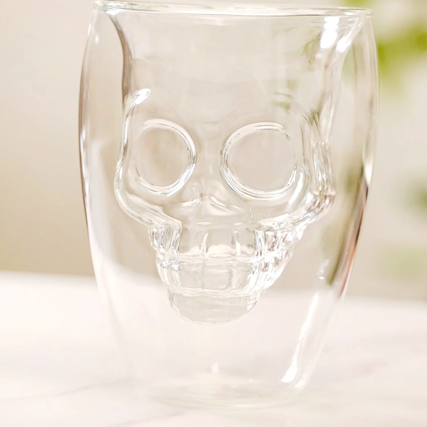 Set Of 2 Glass Skull Double Wall Tumblers 250ml - Image 7