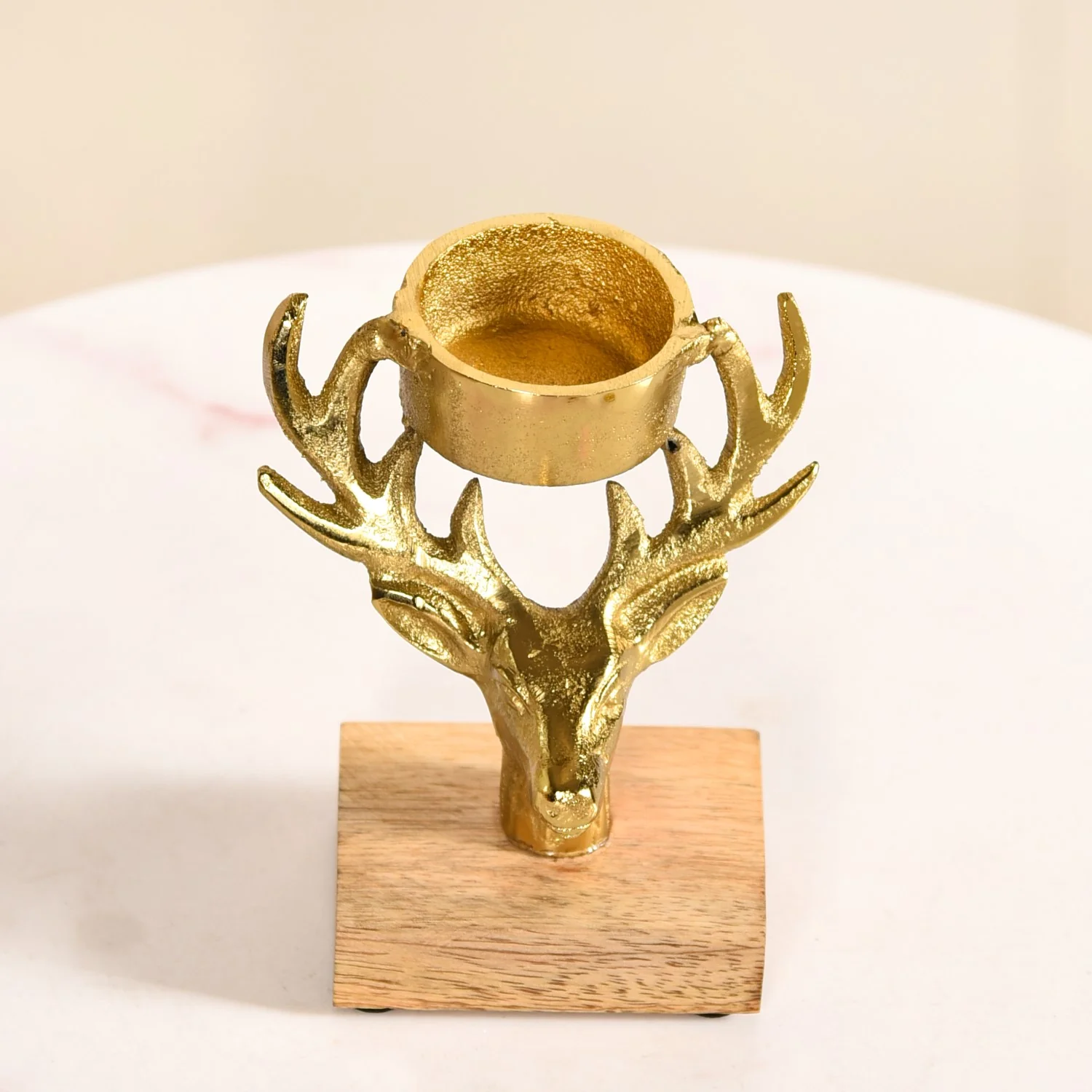 Set Of 2 Gold Stag Tea Light Candle Holder - Image 7