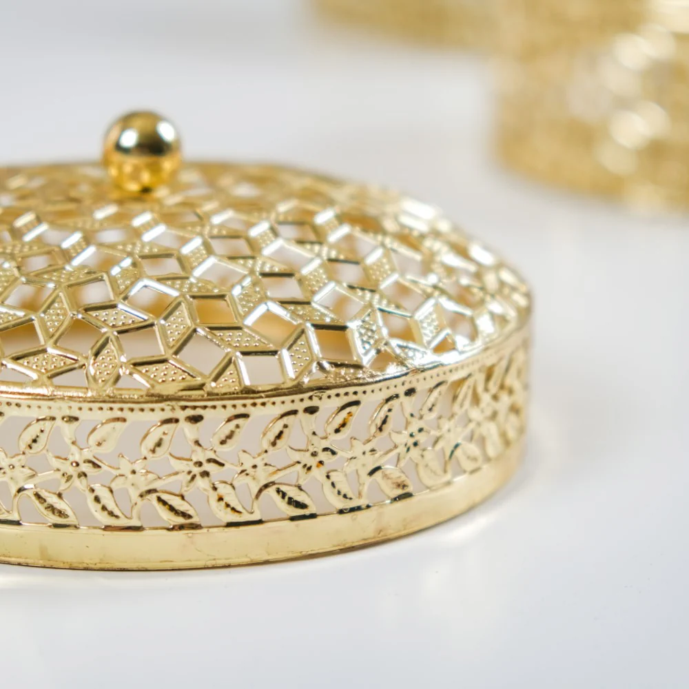Set Of 2 Ornate Dry Fruit Box Gold - Image 13
