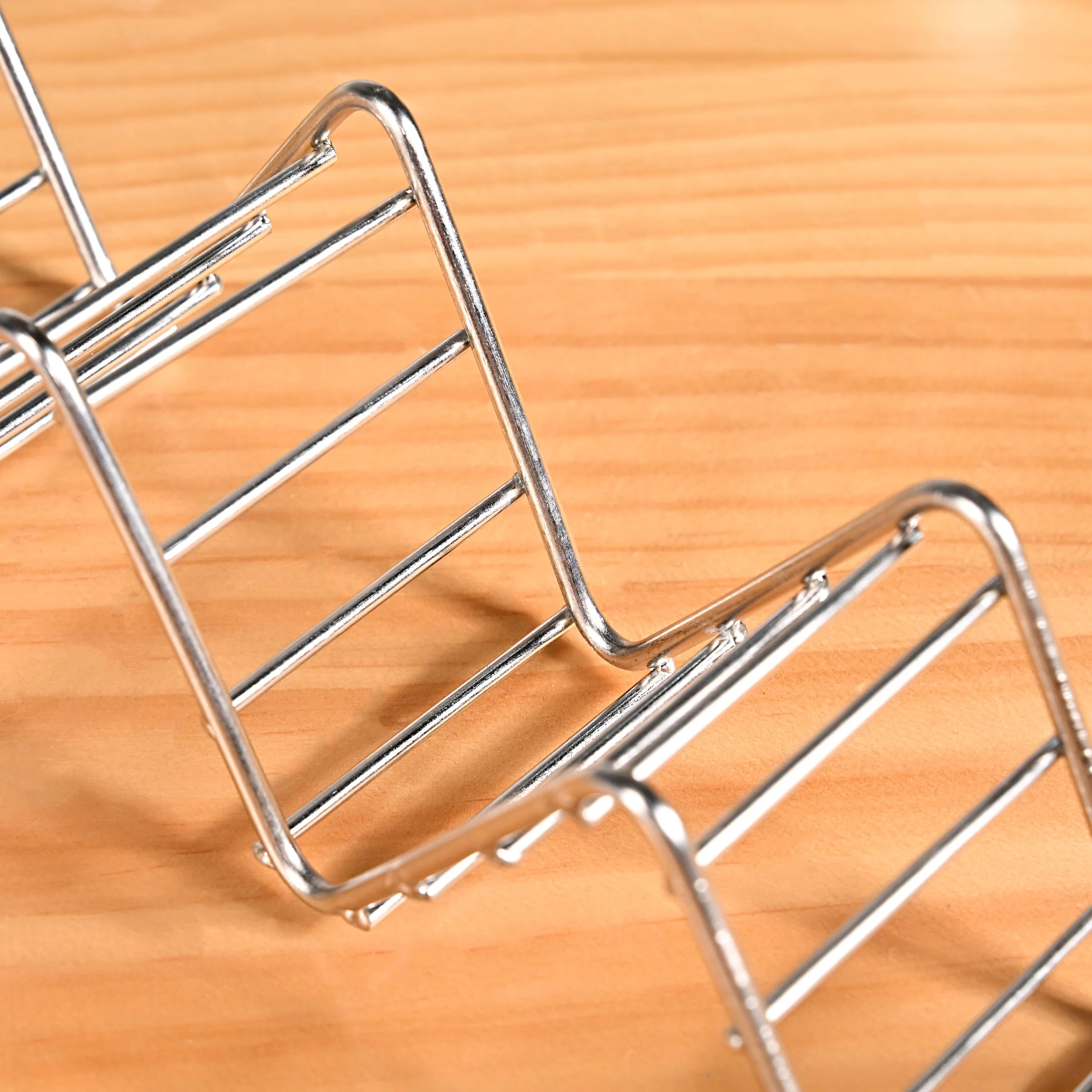 Set Of 2 Zig-Zag Stainless Steel Taco Holder With Dip Bowls - Image 7