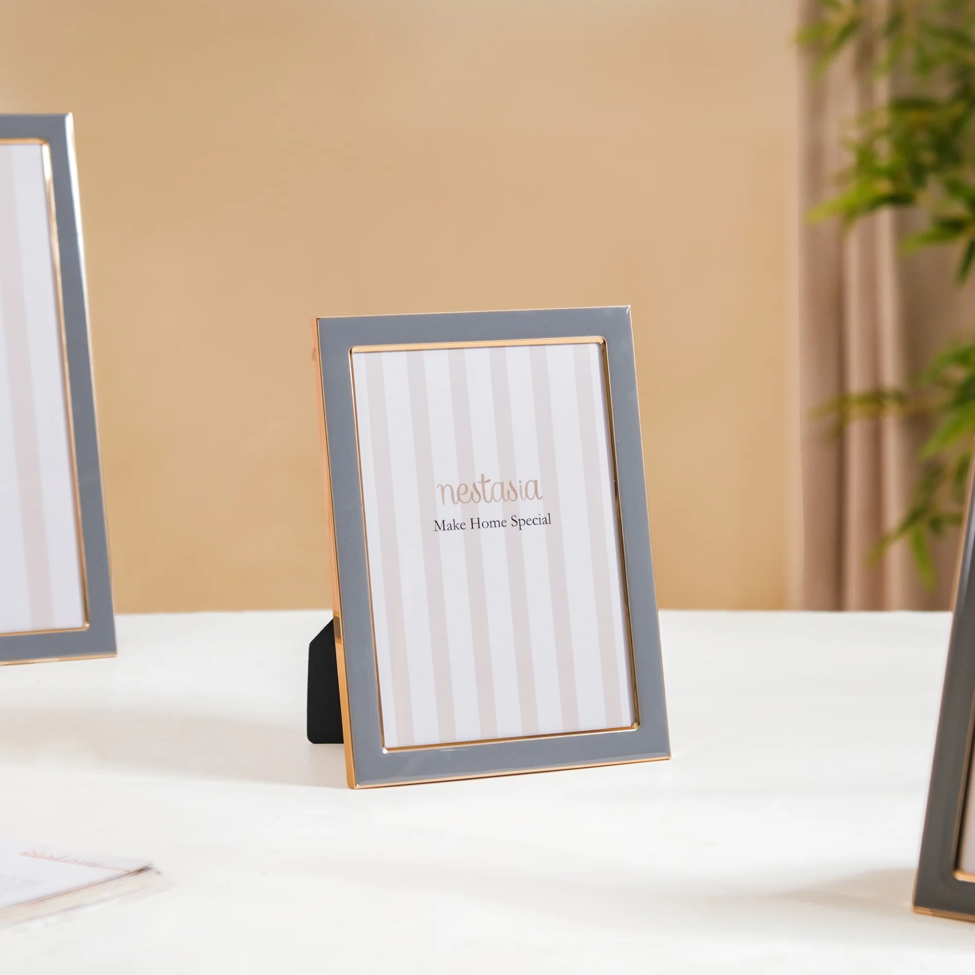 Set Of 3 Desk Photo Frames For Room Decor Grey - Image 7