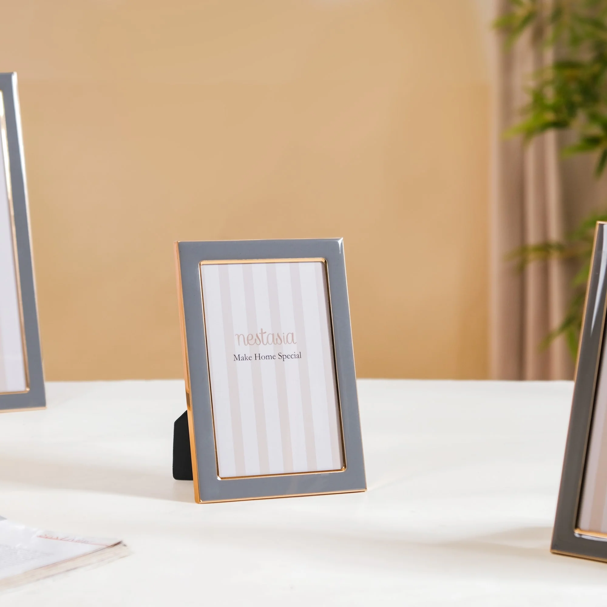 Set Of 3 Desk Photo Frames For Room Decor Grey - Image 9