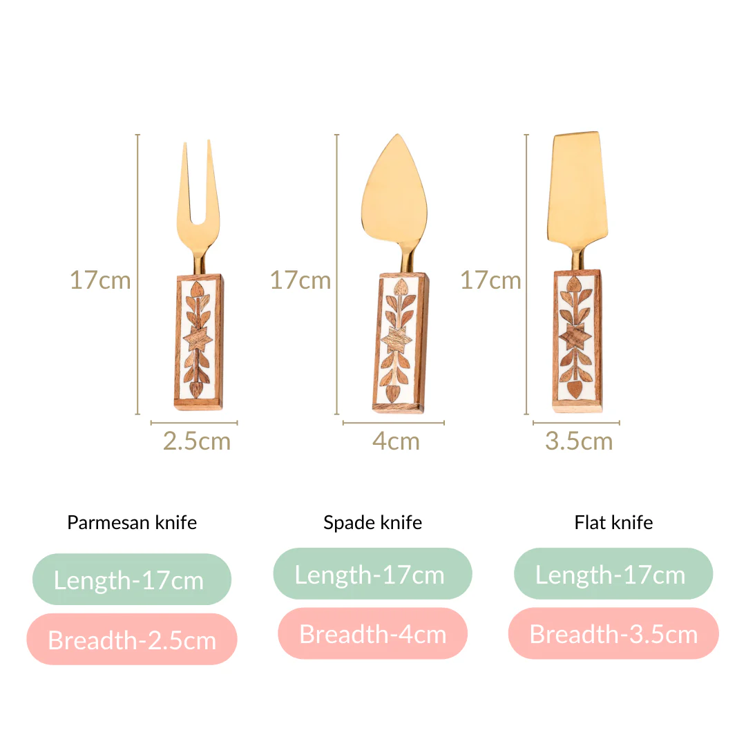Set Of 3 Gourmet Cheese Knives - Image 5