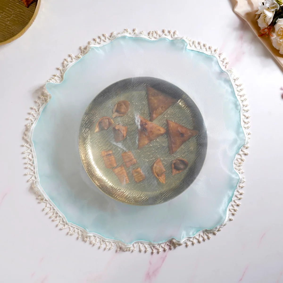 Set Of 3 Pearl Pastel Tray Covers Multicolour - Image 10