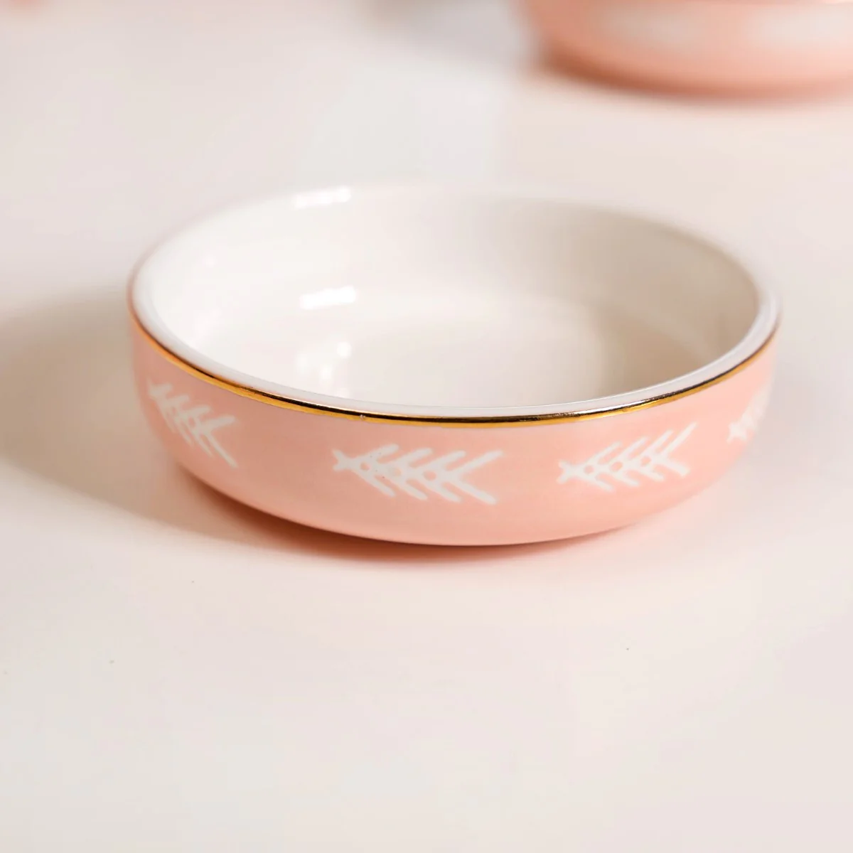 Set Of 4 Azo Dessert Plates Pink - Image 3