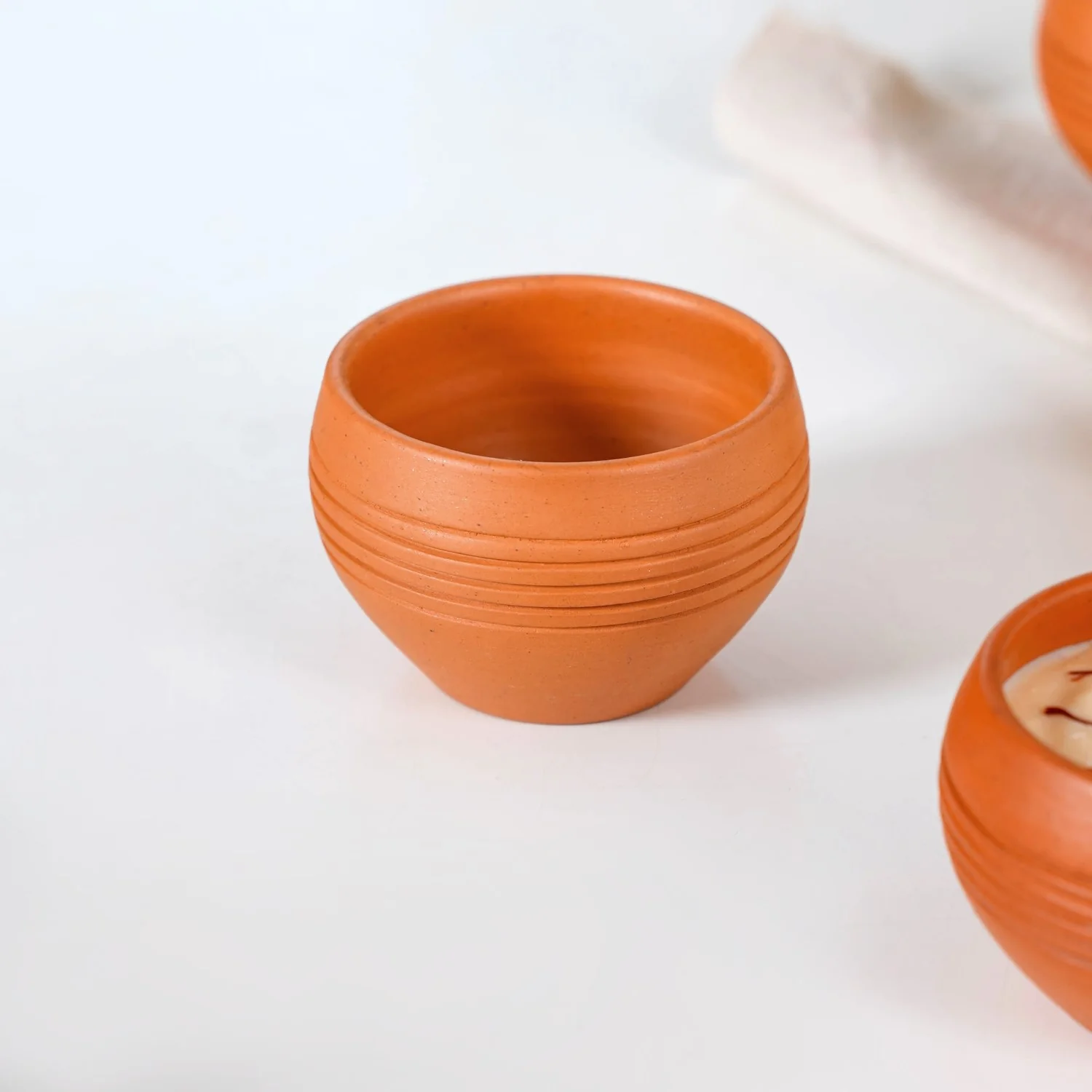 Set Of 4 Earthen Clay Terracotta Small Bowls 150ml - Image 7