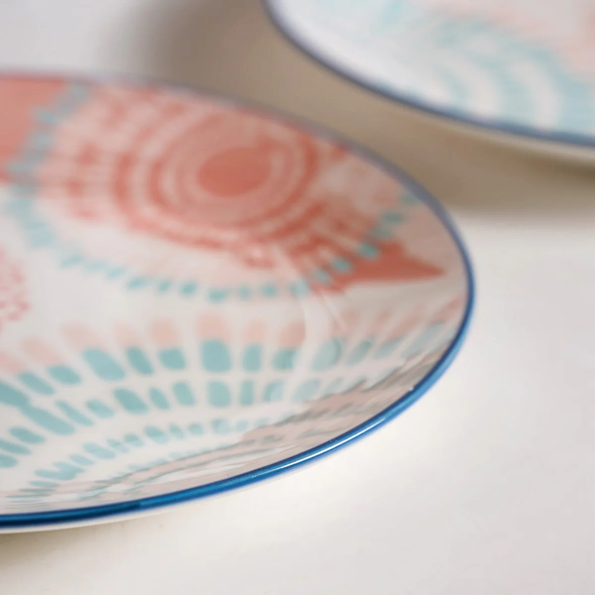 Set Of 4 Pastel Paradise Snack Plates 7 Inch - Image 8