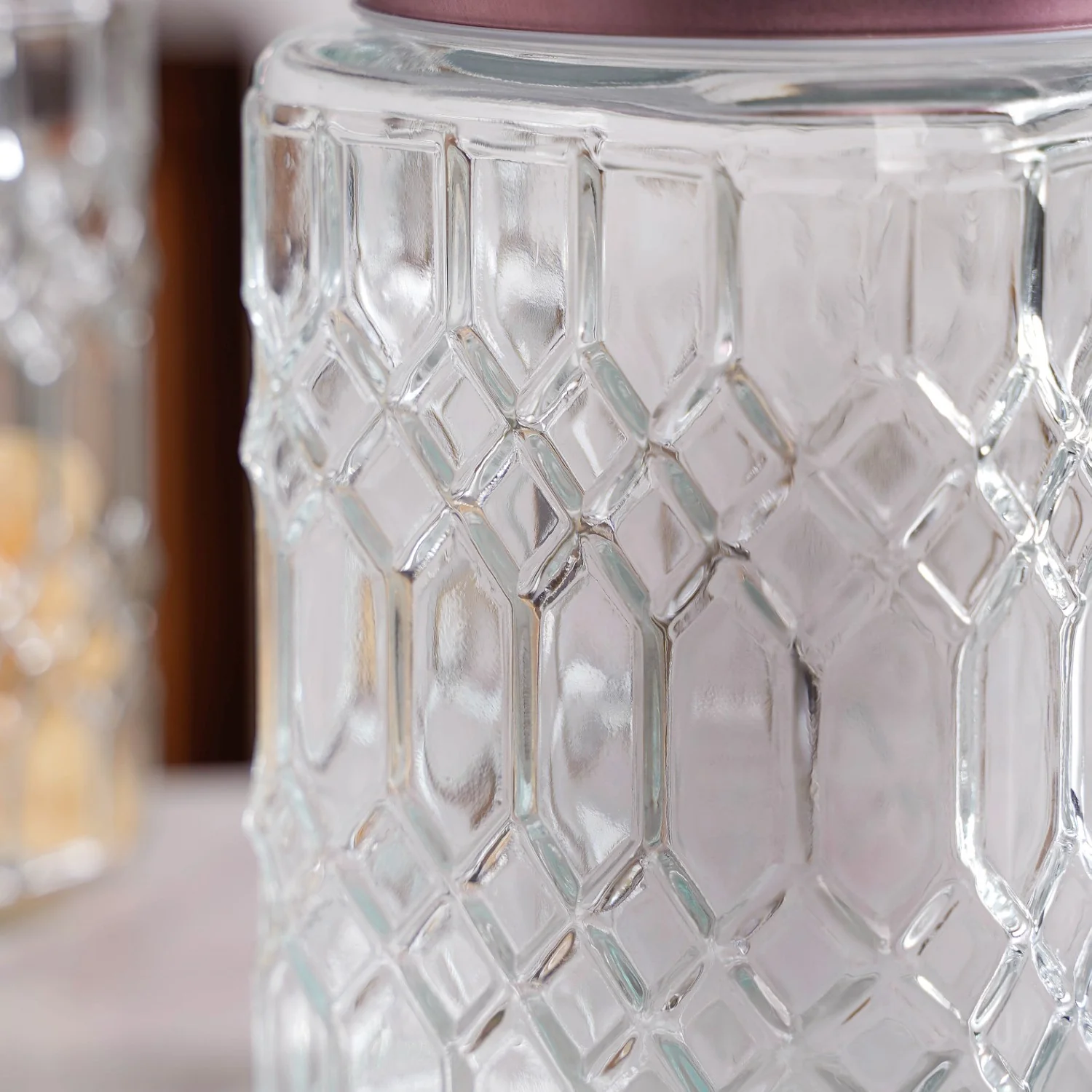 Set Of 4 Square Glass Containers With Airtight Lid 1700ml - Image 7