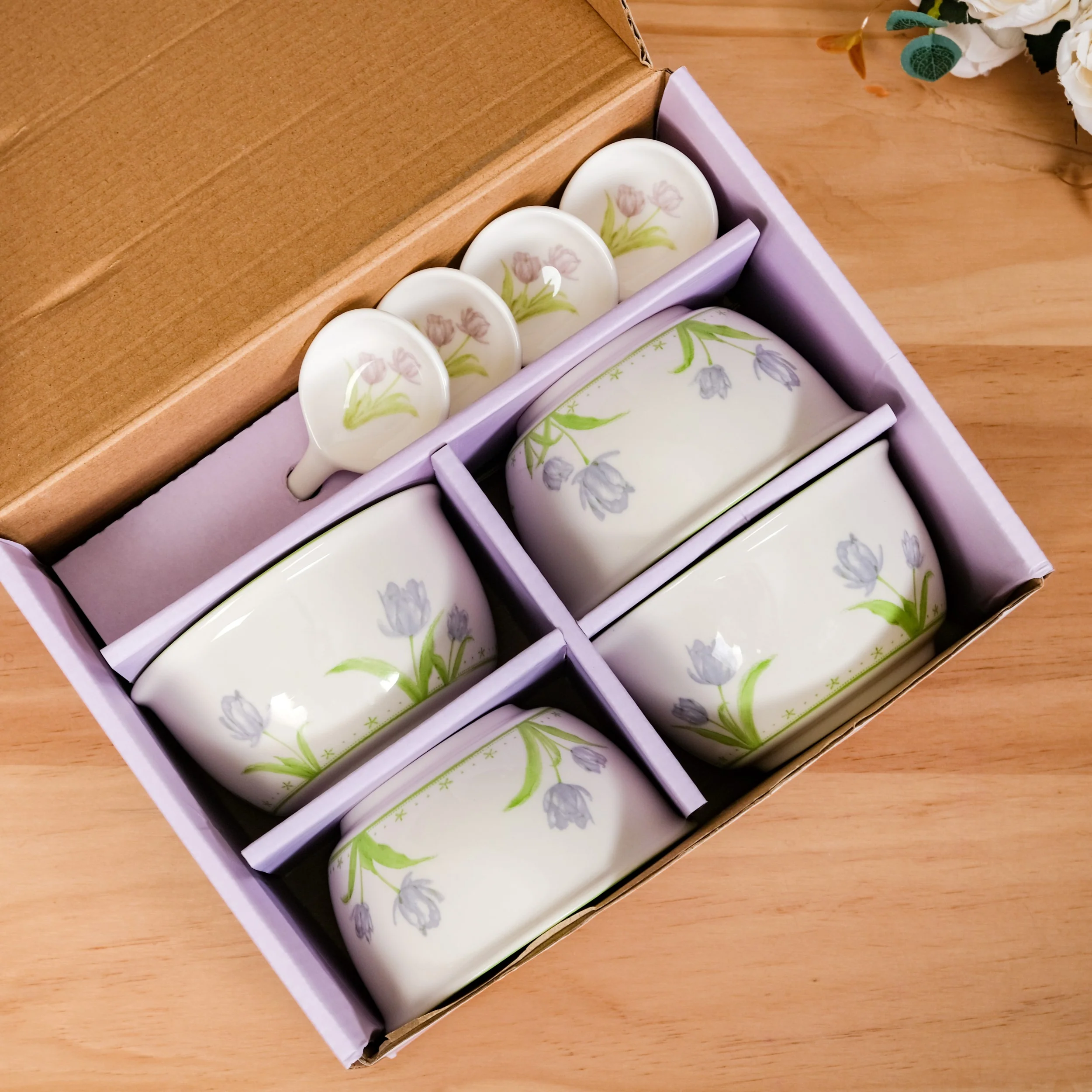 Set Of 4 Tuscany Soup Bowls With Spoons 400ml - Image 6