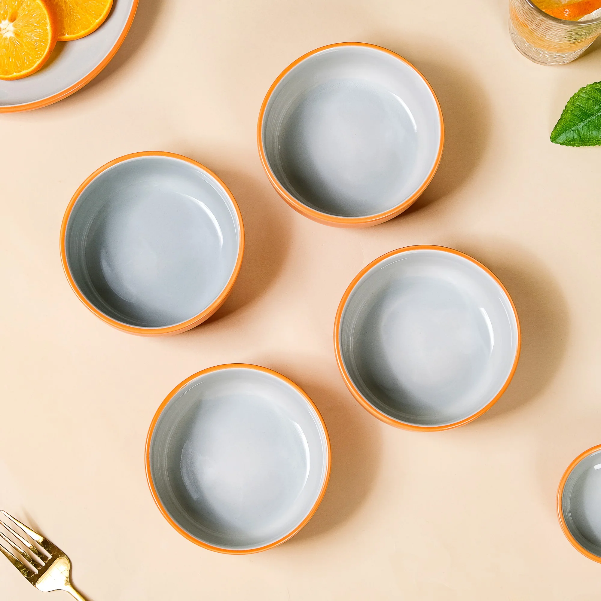 Set Of 4 Zoella Snack Bowls Orange 250ml - Image 6