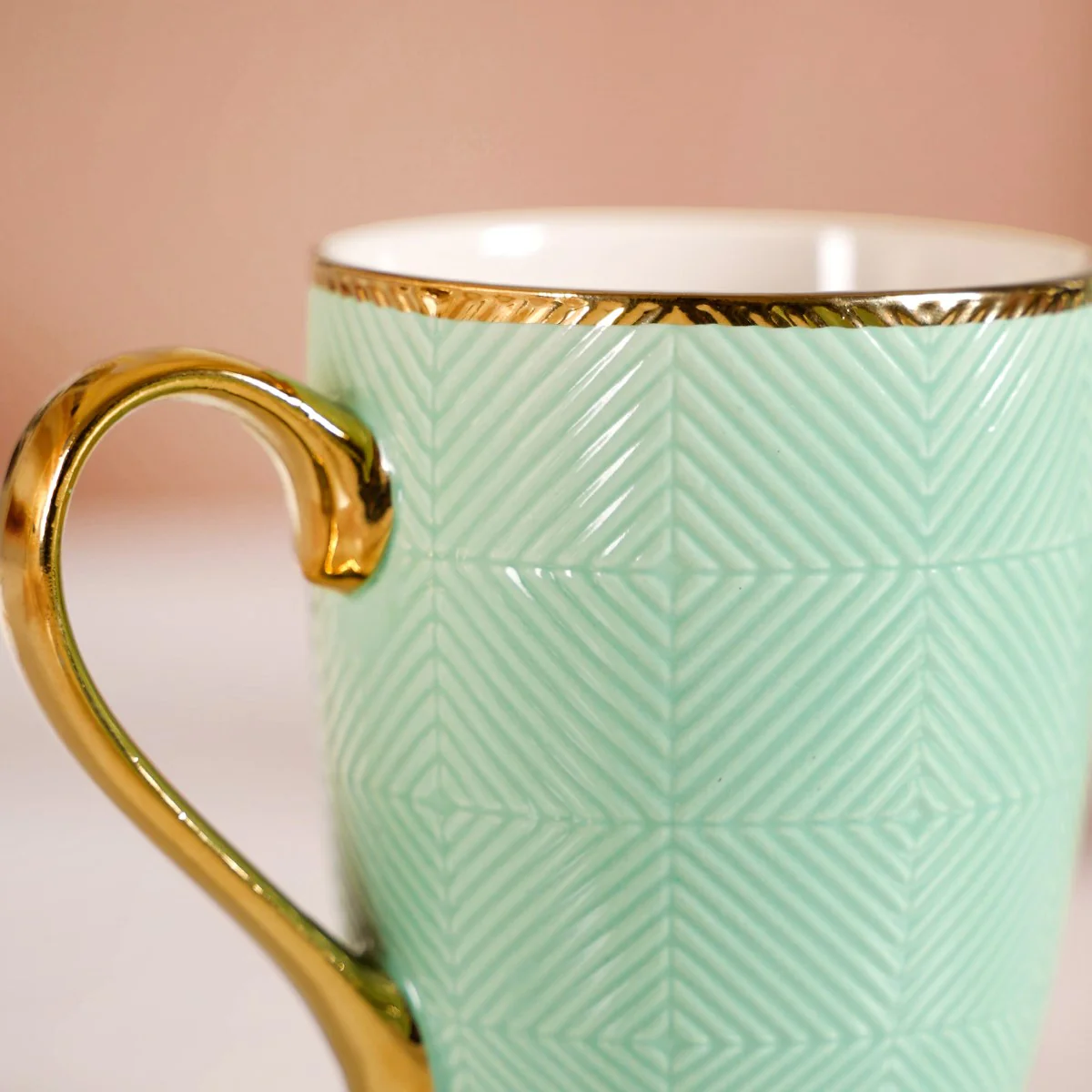 Set of 6 Green Ceramic Cup For Coffee 330ml - Image 9