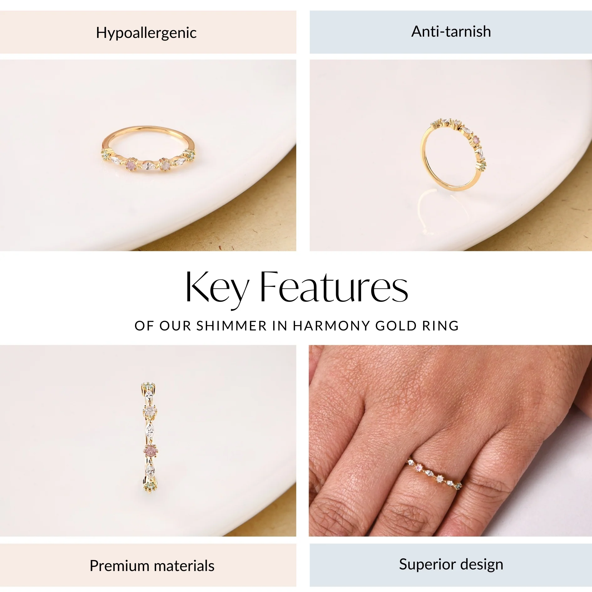 Shimmer In Harmony Gold Ring - Image 4