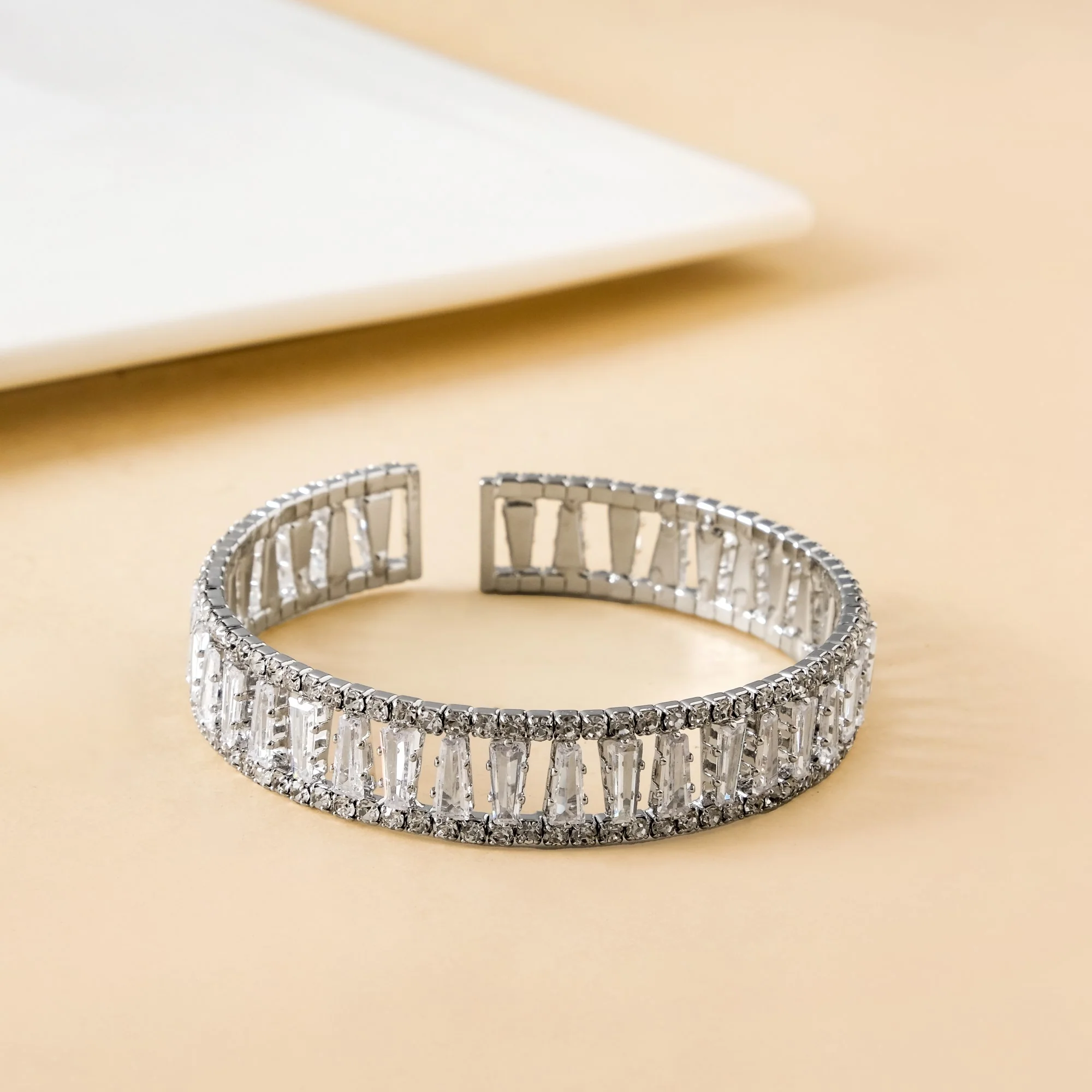 Shimmers In Silver Cuff Bracelet - Image 5