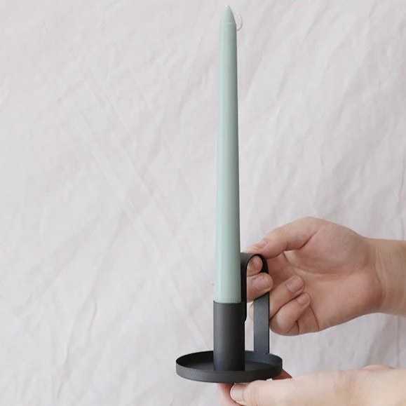 Short Black Candle Holders Set Of 2 - Image 2