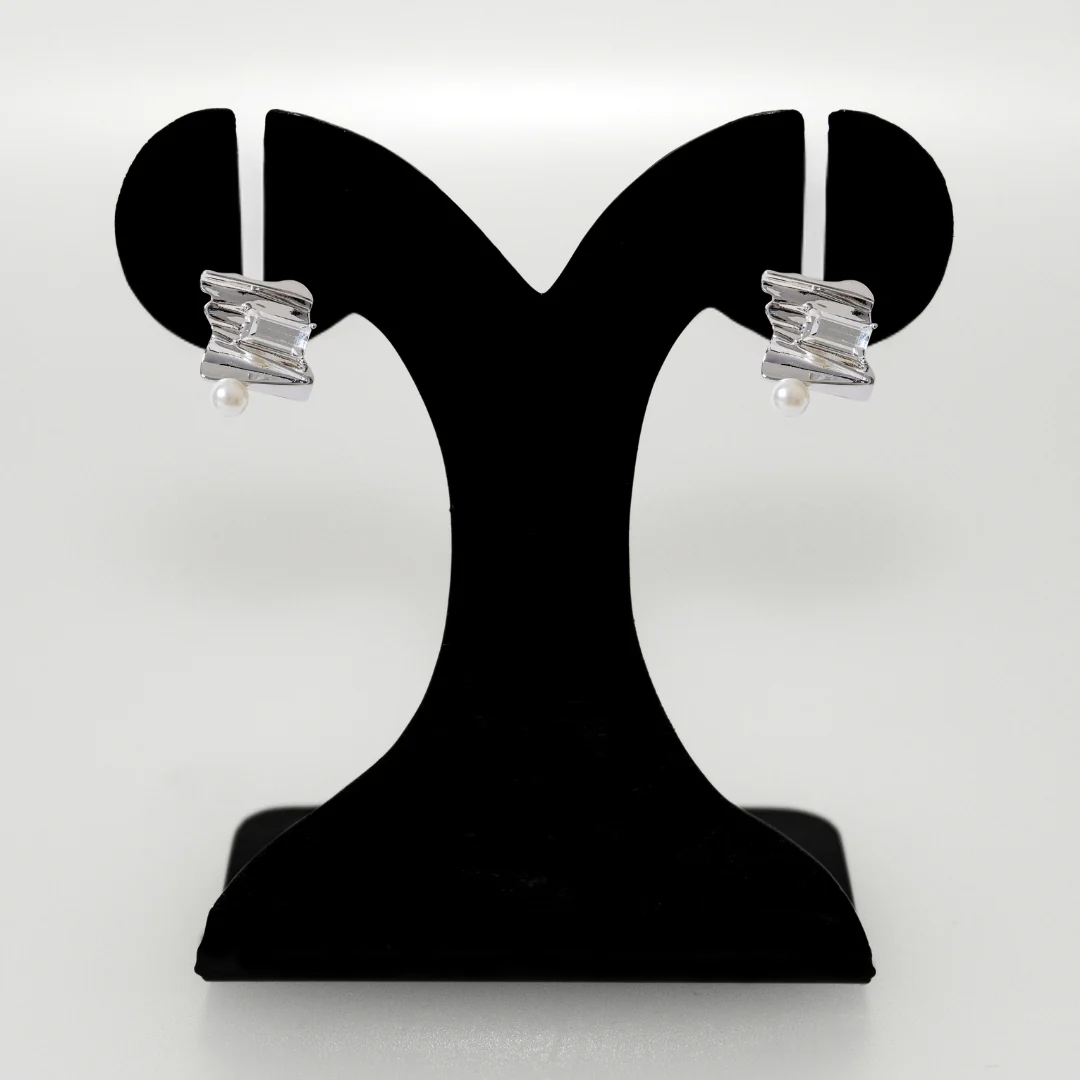 Silver Aura Abstract Stud - Image 6