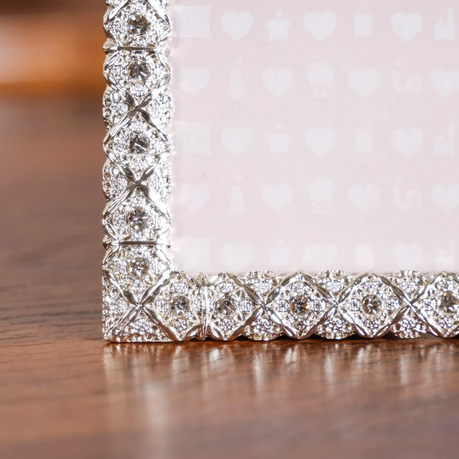 Silver Large Regal Rhinestone Picture Frame 13x18cm - Image 2