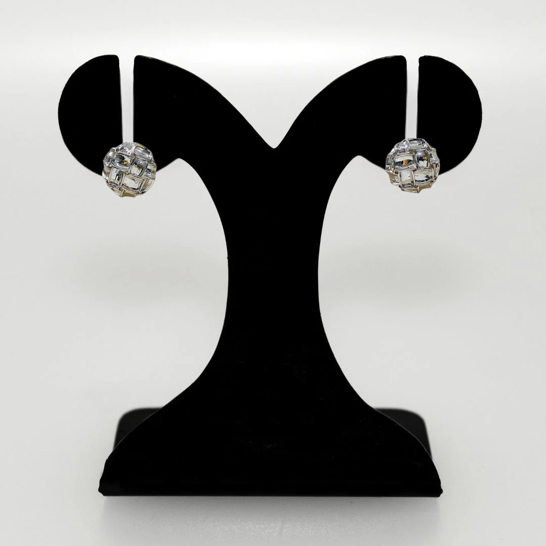 Silver Minimalist Geometric Studs - Image 6
