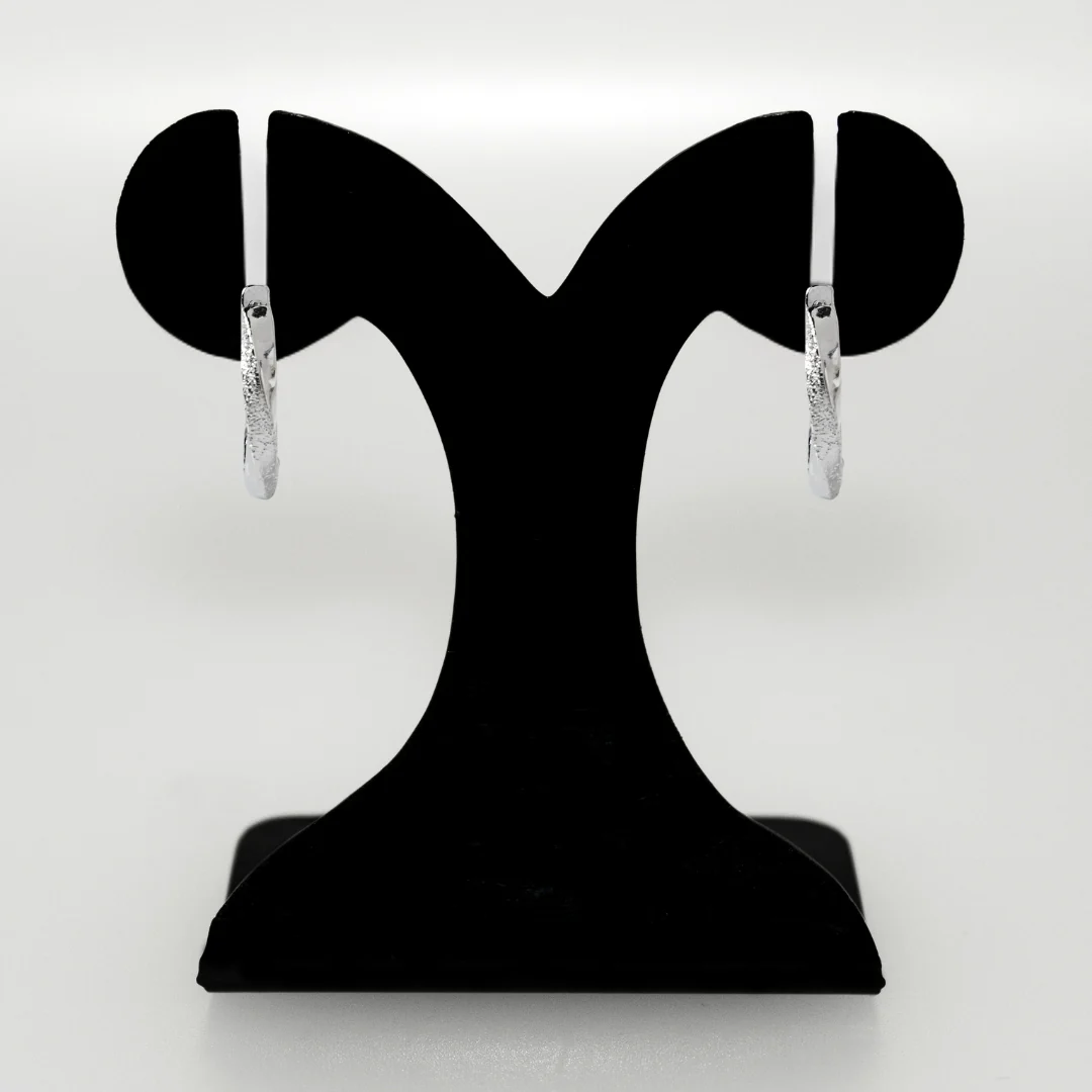Silver Swirl Hoops - Image 7