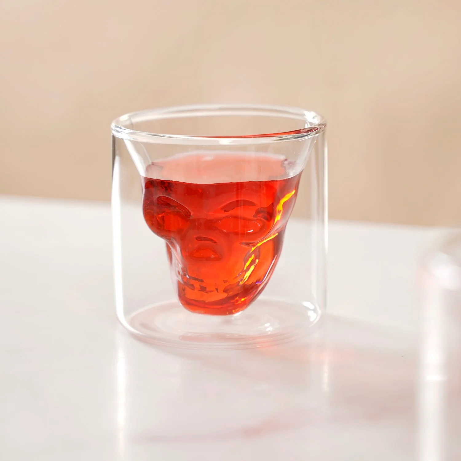Skull Double Wall Shot Glass Set Of 4 100ml - Image 8