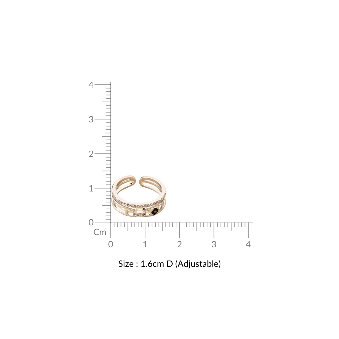 Sleek And Sparkling Silver Ring - Image 3