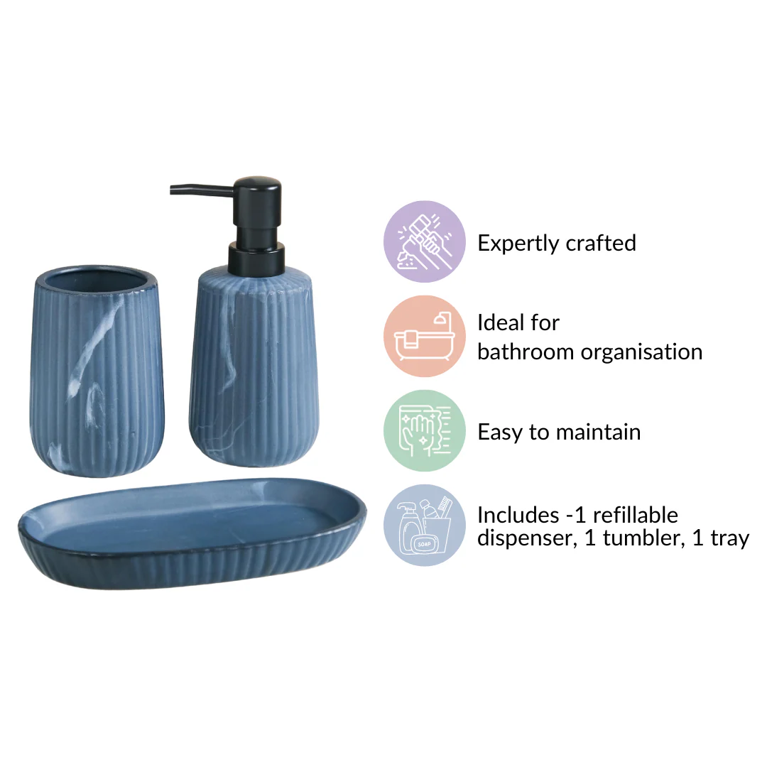 Sleek Ceramic Bathroom Set Of 3 - Image 5
