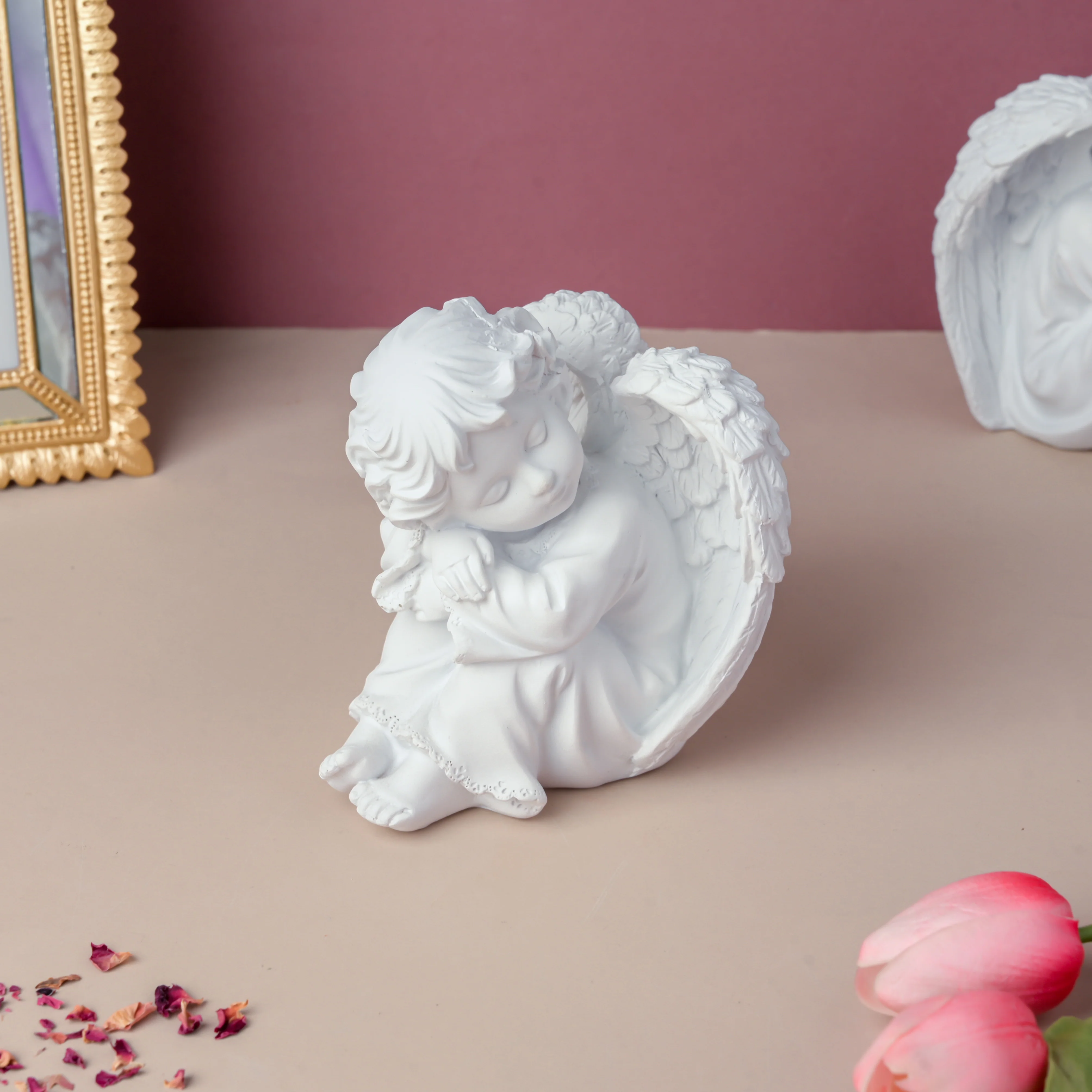 Sleeping Angel Statue Left - Image 3