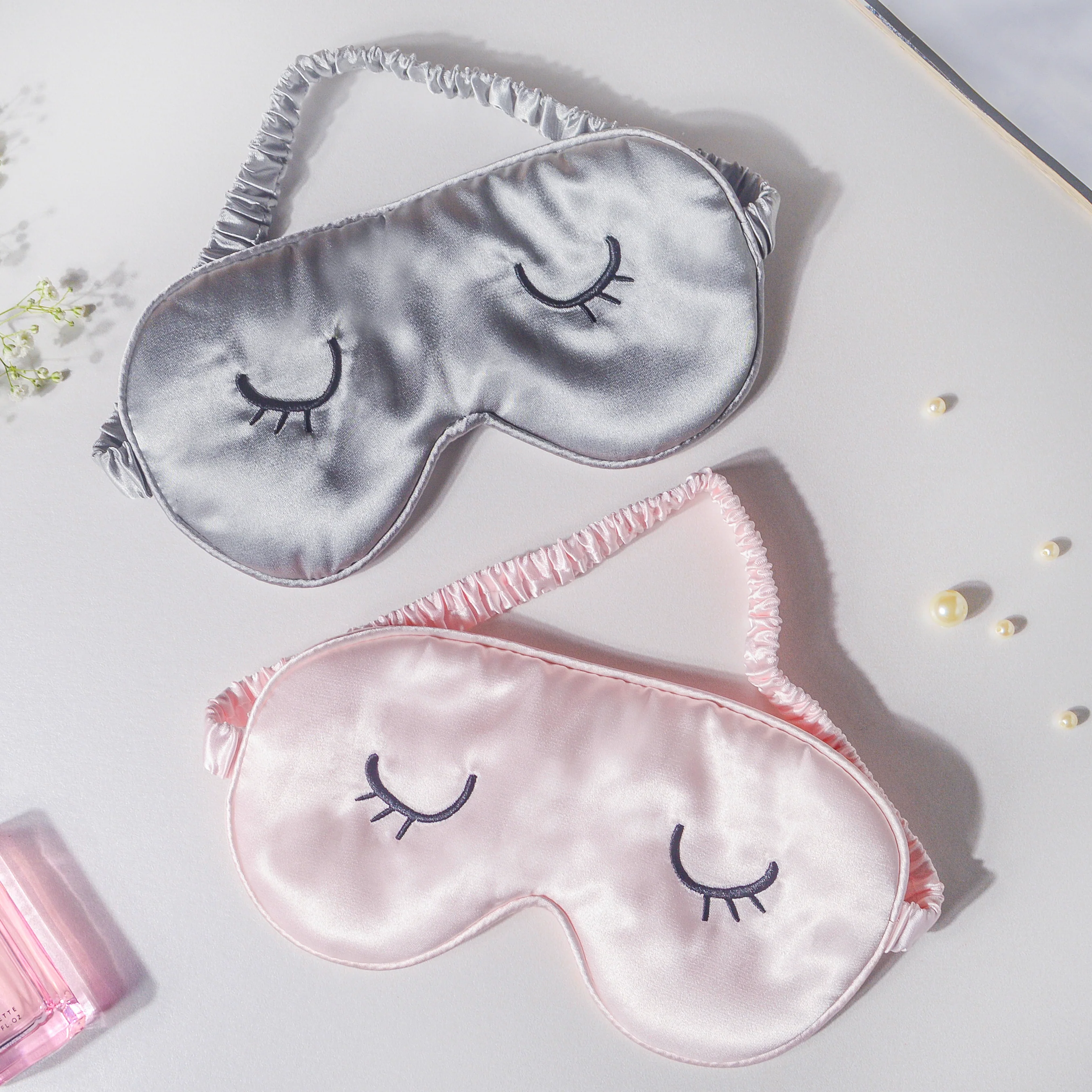Sleepy Eyes Satin Eye Mask With Pouch Pink - Image 9
