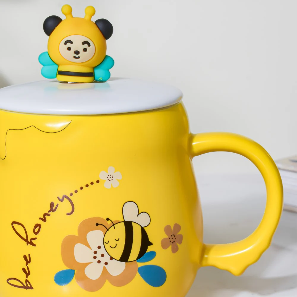 Sleepy Honey Bee Coffee Mug Yellow 350 ml - Image 6