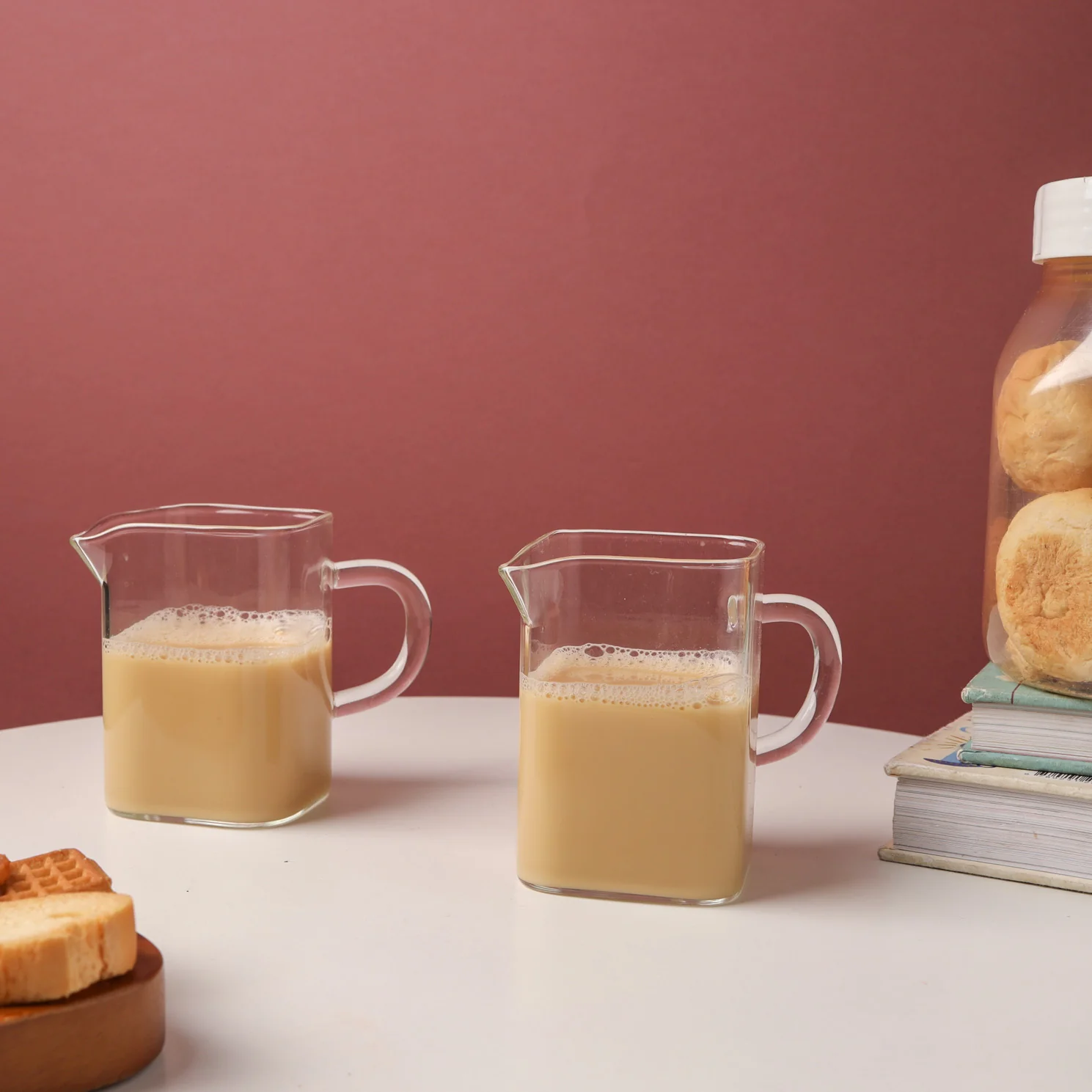 Small Glass Jug Set of 2