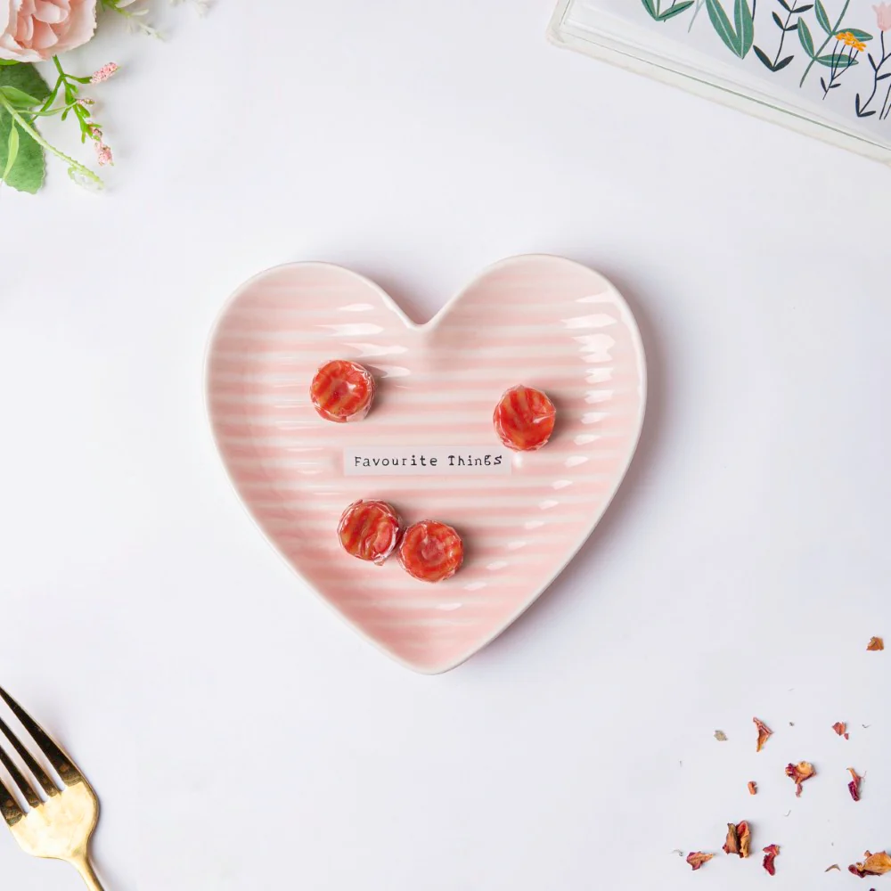 Small Heart Starter Plate Pink - Image 4