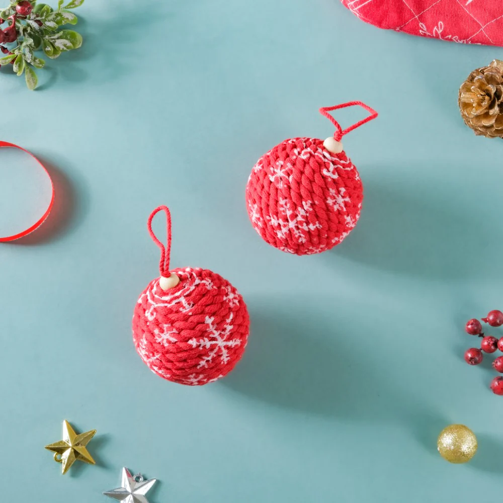 Snowflake Christmas Bauble Set Of 2 - Image 5