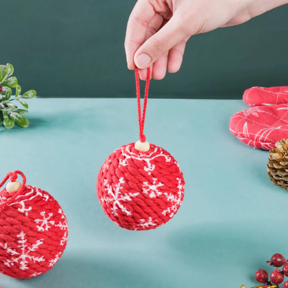 Snowflake Christmas Bauble Set Of 2 - Image 7