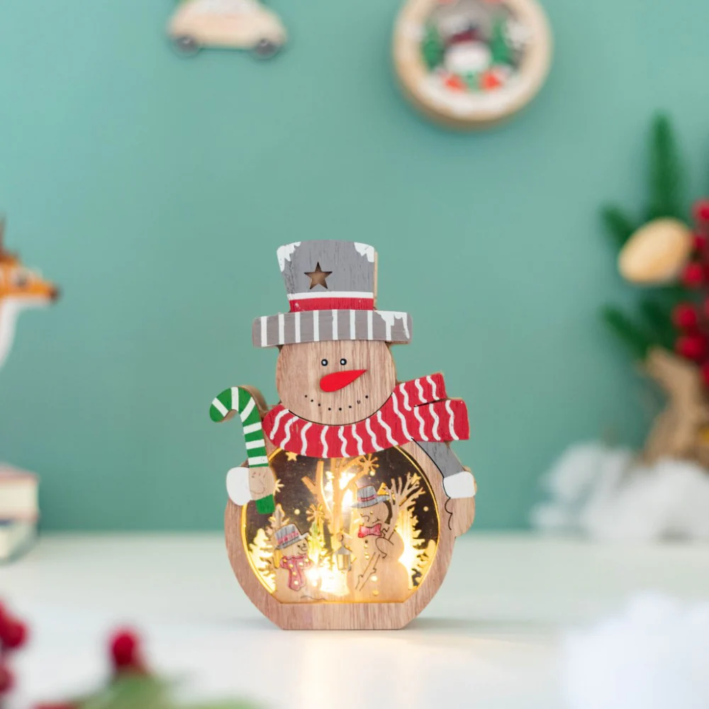 Snowman Belly LED Light Showpiece 6 Inch