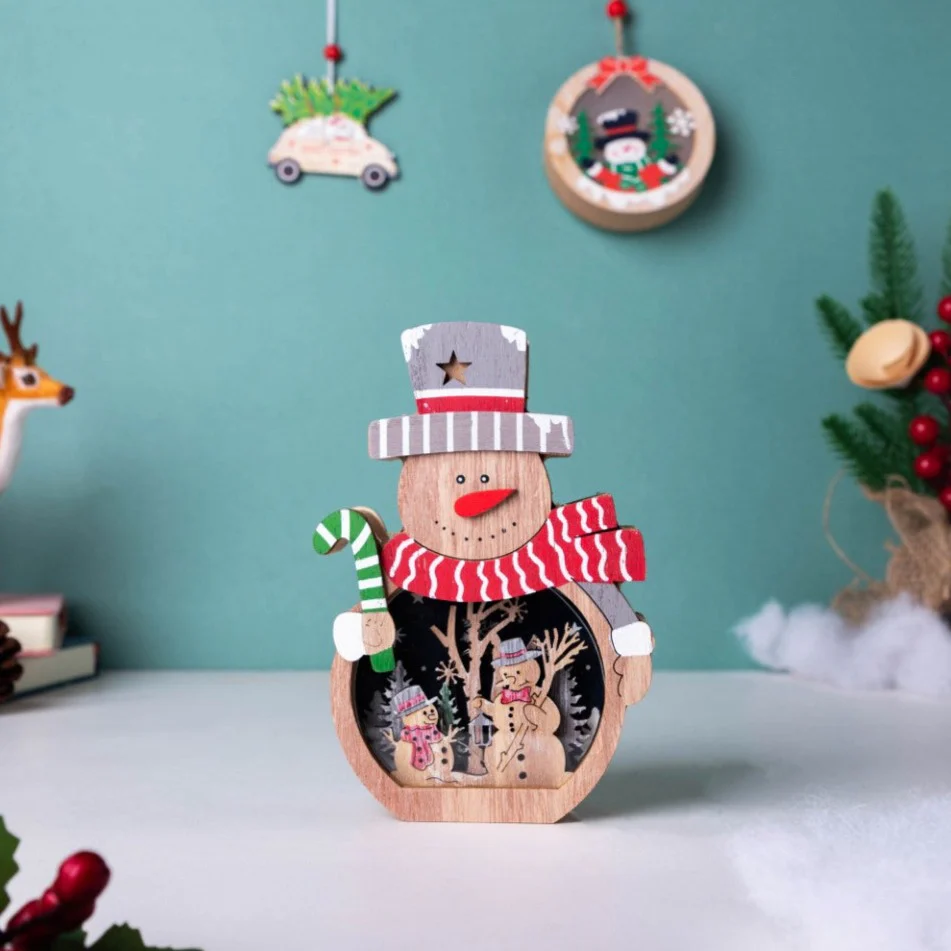 Snowman Belly LED Light Showpiece 6 Inch - Image 6