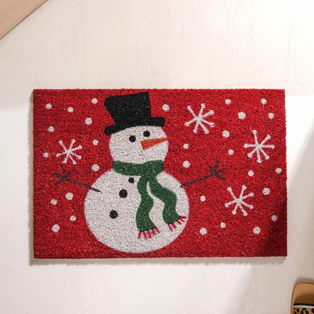 Snowman Coir Doormat 23.5 x 15.5 Inches - Image 2
