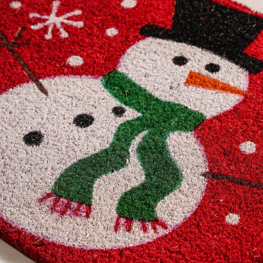 Snowman Coir Doormat 23.5 x 15.5 Inches - Image 4
