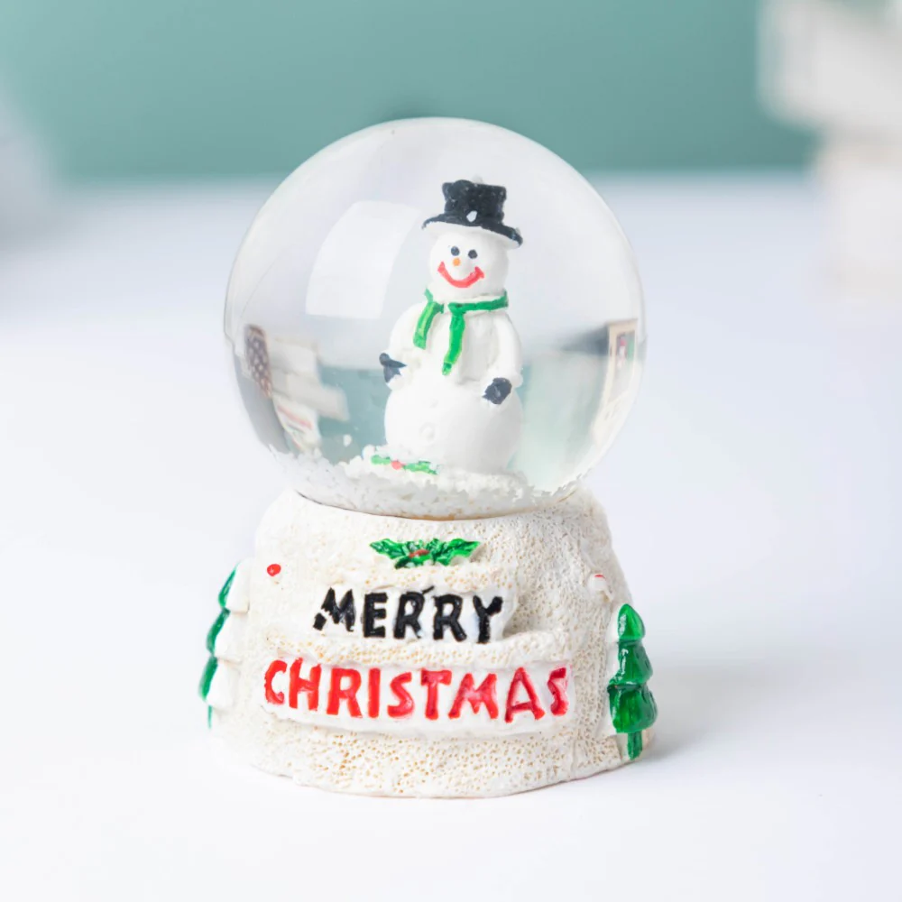 Snowman Snow Globe LED Light Statue Small - Image 5
